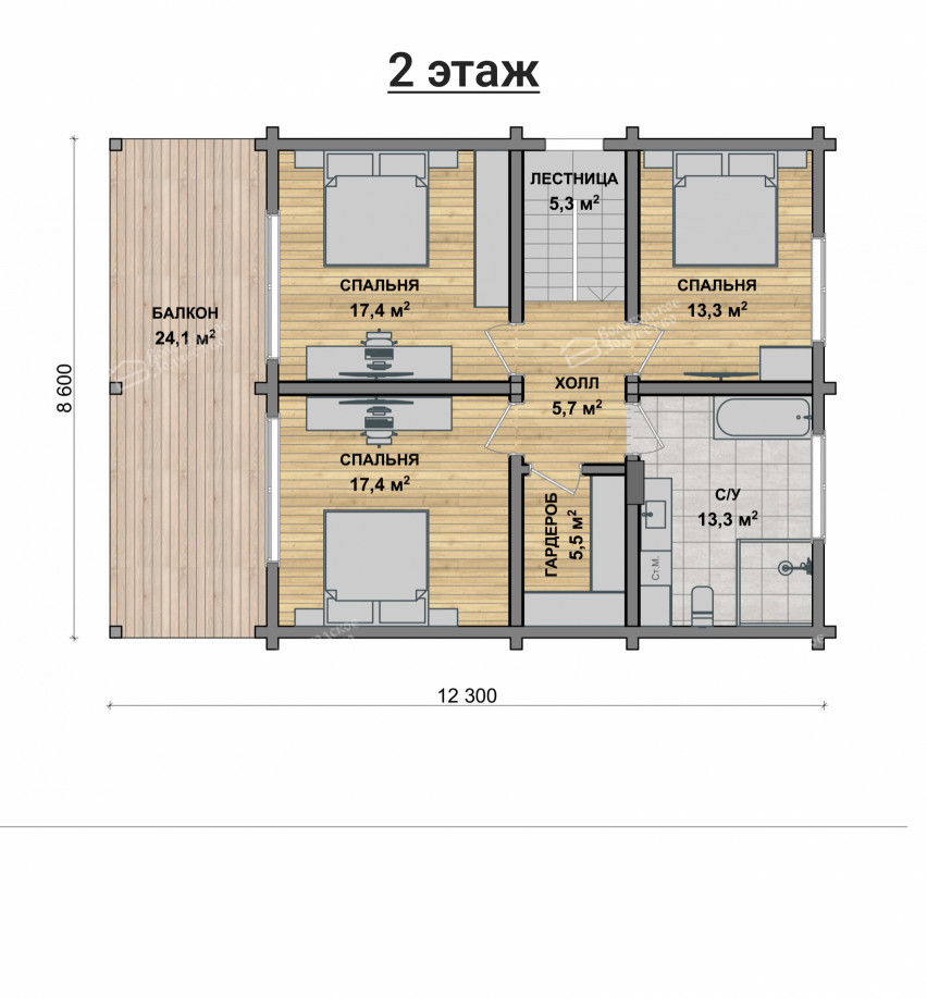 Дом из клееного бруса VZ-327